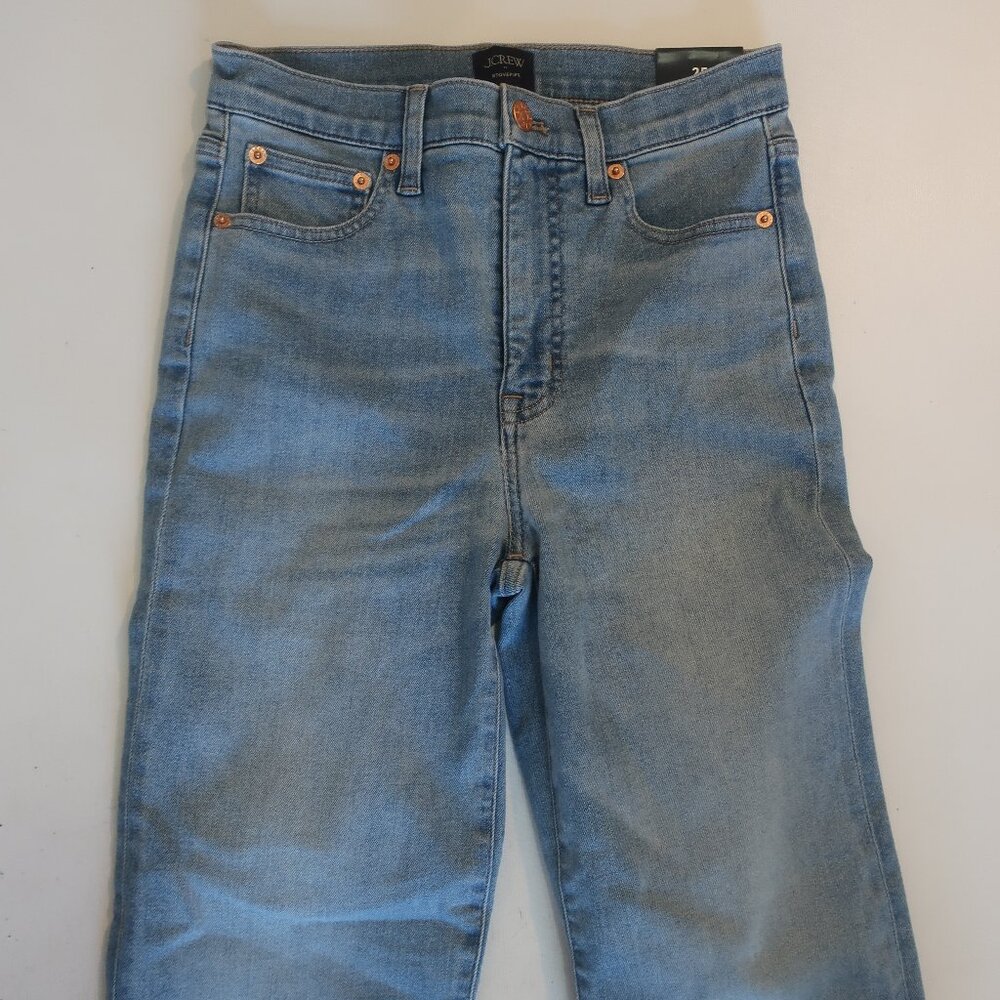 NWT Womens J.Crew Blue (Item-144) Stovepipe Denim Jeans 25 - Picture 6 of 14